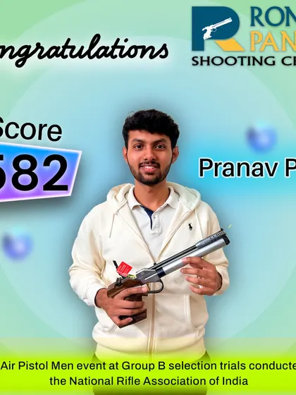 In just three months, we helped Pranav Patil turn his performance around. After dropping to the 560s, our methods brought him back to a fantastic 582 at the selection trials. This is the power of correct technical and psychological training.
