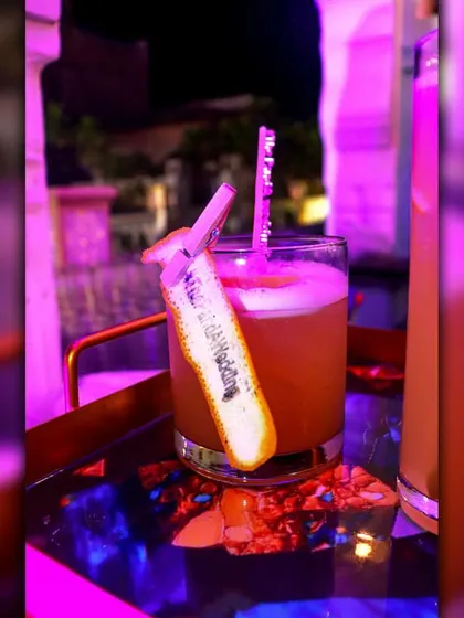 A classic Whiskey Sour, a sophisticated choice for any cocktail lover. This drink is part of my extensive menu of classic and contemporary cocktails.