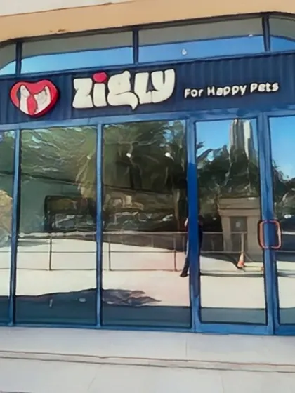 An artistic, animated rendering of one of our modern store exteriors, capturing the bright and welcoming feeling we aim for.