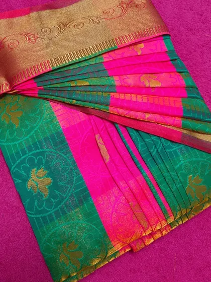 The same saree, showing the consistency and precision of my folding technique. Every saree I work on receives this level of attention.