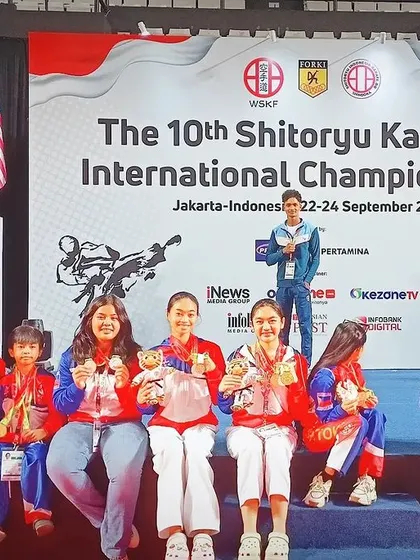 The medal winners' podium at the international championships. Seeing the joy and pride of the winners is a huge motivation for all of us.