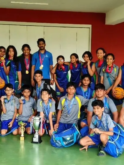 Both the champion girls' team and the runner-up boys' team from Legacy School, showcasing a successful season in the BAASC League.