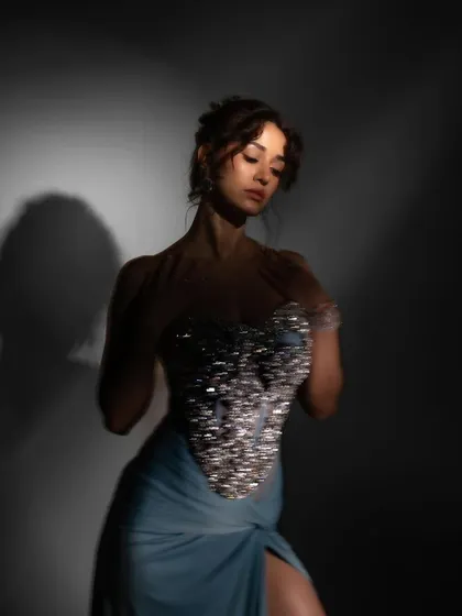 A softer, more contemplative moment from the ELLE India shoot with Disha Patani. The lighting here highlights the subtle contouring and glow I created for her makeup look.