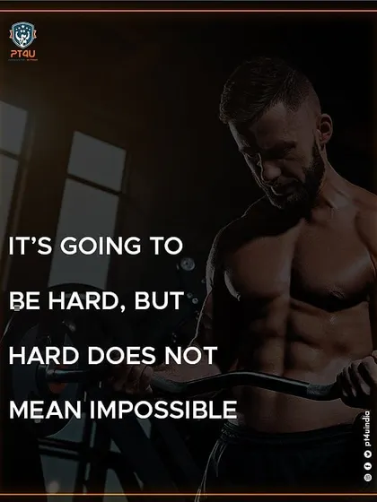 This quote is a reminder that the path to fitness will be challenging. "It's going to be hard, but hard does not mean impossible." With the right mindset, you can overcome any obstacle.