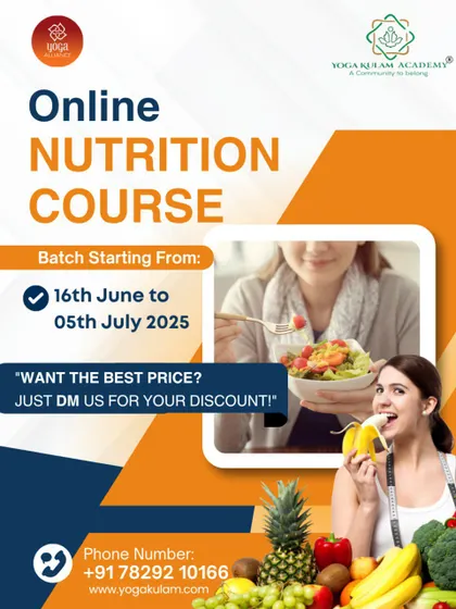 Our online nutrition course is designed to be both informative and affordable. This poster highlights an upcoming batch and encourages you to connect with us for more details. We focus on providing practical knowledge for creating healthy meals for the whole family.