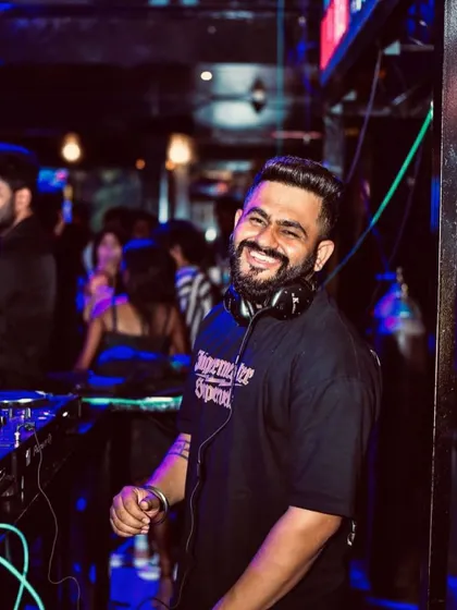 A color version of the Jagermeister shot, smiling and ready to party.