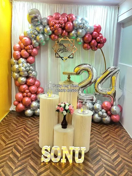 Another view of the 24th birthday setup.