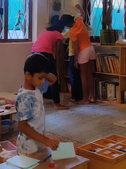 More moments from our science and nature explorations, showing the variety of projects and the deep focus of the children as they engage with the natural world.