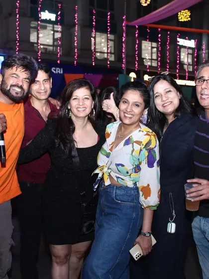 Mingling with the guests at Zinng Fest.