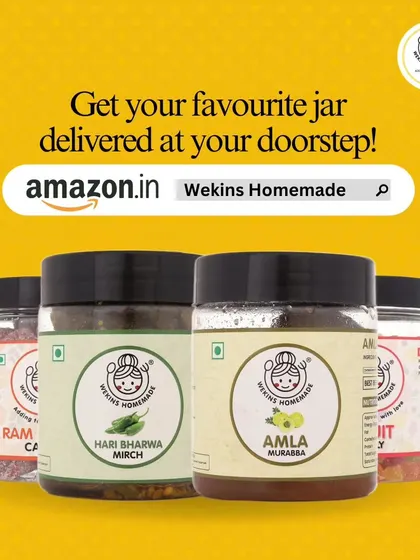 We are also live on Amazon. Getting your hands on our authentic, homemade pickles and chutneys has never been easier.