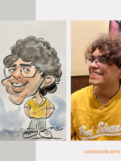 I spent a day sketching customers at Costa Coffee in Aerocity. It was a wonderful way to interact with people and add a bit of artistic magic to their coffee break.