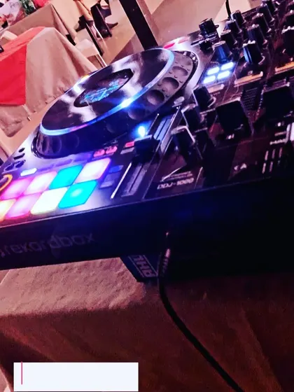 A close-up of my Pioneer DDJ-1000, the workhorse for many of my gigs.