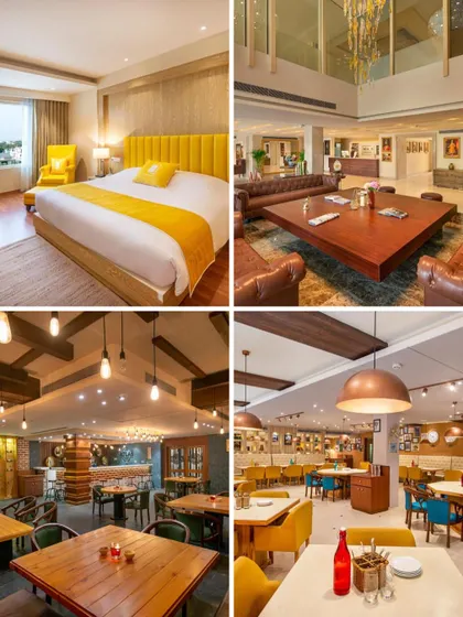 A glimpse into the vibrant interiors of the Bloom Boutique Hotel in Amritsar. For this project, I used bold colors, eclectic furniture, and unique lighting to create a lively, character-filled atmosphere that sets it apart.