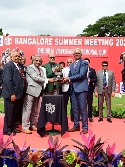 The Sir M. Visvesvaraya Memorial Cup is presented by Mr. CA. M.R. Krishna Murthy to the owners of Mahler.