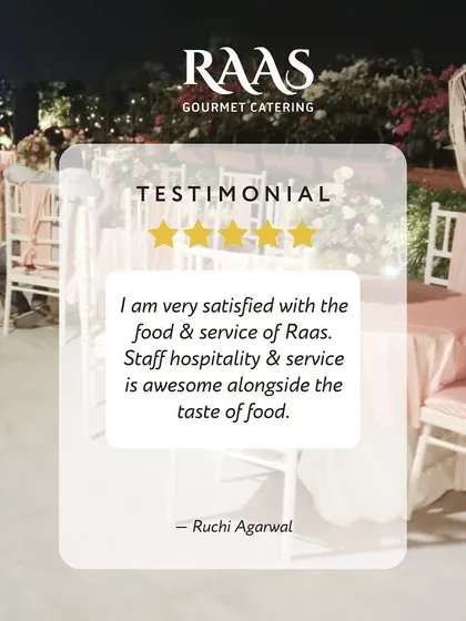 "Staff hospitality & service is awesome alongside the taste of food." Thank you, Ruchi Agarwal, for your kind words. I am glad you were satisfied with the complete experience my team provided.