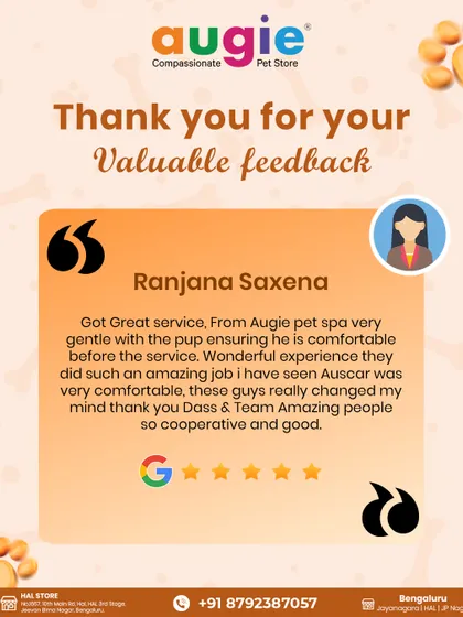 We're thrilled that Auscar was so comfortable during his pet spa visit. Thank you, Ranjana, for your wonderful feedback about our gentle service. It's our goal to change minds about grooming being stressful!