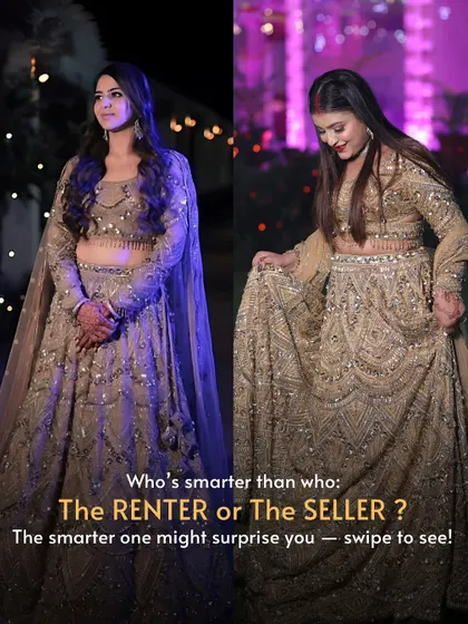 Another look at the renter vs. seller dynamic. Both women look incredible, but one saved significantly by choosing to rent.