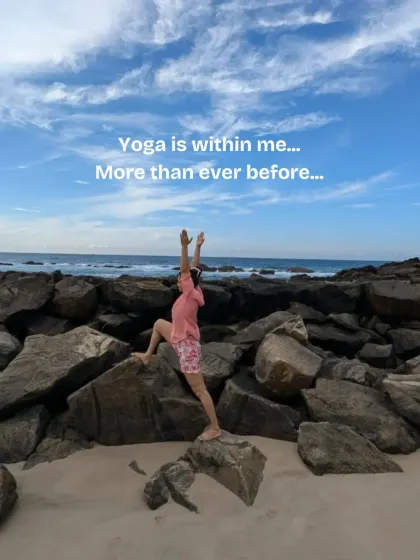 This photo captures the feeling that yoga is within me more than ever before. Postpartum healing is a journey of becoming someone new, and my practice has evolved to support that. The asanas are returning slowly, but with a new depth and understanding.