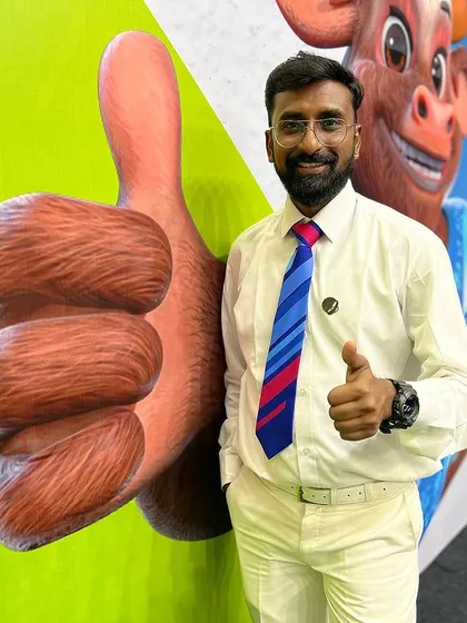 A similar photo from the National Games venue, showing my support for the event.