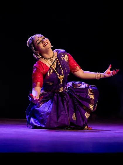 A beautiful memory from 2014, with my student Meera Krishna completely absorbed in her recital. Her performance was a testament to her dedication and the power of storytelling through dance.
