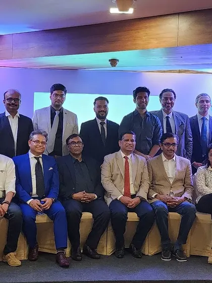 A group photograph with fellow leading dermatologists from across India at the launch event for Hindustan Unilever's new skincare brand, Novology.