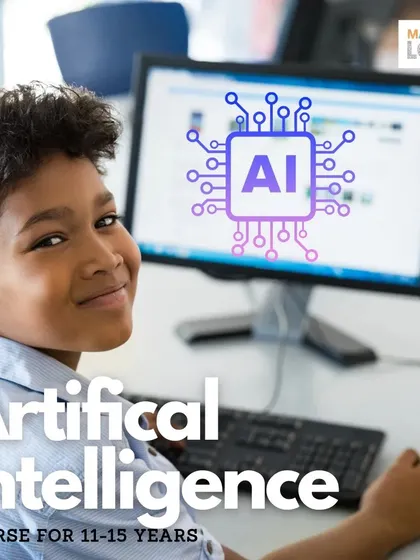 Another version of the graphic for my online AI course for ages 11-15.