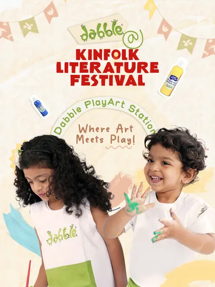 Art meets play at our Kinfolk Literature Festival. I believe in giving children the freedom to express themselves, and our Dabble PlayArt station is a space for exactly that: no rules, just pure, joyful creation.