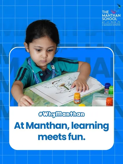At our school, learning meets fun. A young student is completely absorbed in a coloring activity, demonstrating how we blend education with excitement.