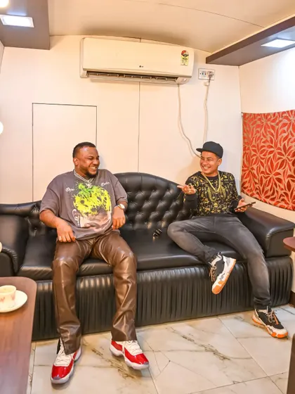 Chilling in the vanity van before a big show. Behind every massive event is a moment of calm, getting ready to bring the energy.