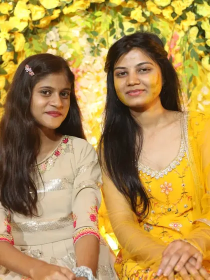 A simple, elegant portrait of two guests at the Haldi ceremony. I make sure to photograph the guests as well, providing the hosts with a complete album of everyone who shared their special day.