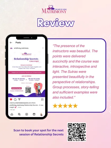 We are so grateful for the heartfelt feedback from our workshop participants. This review highlights the interactive and introspective nature of the course, where ancient sutras are shared through storytelling and group activities.