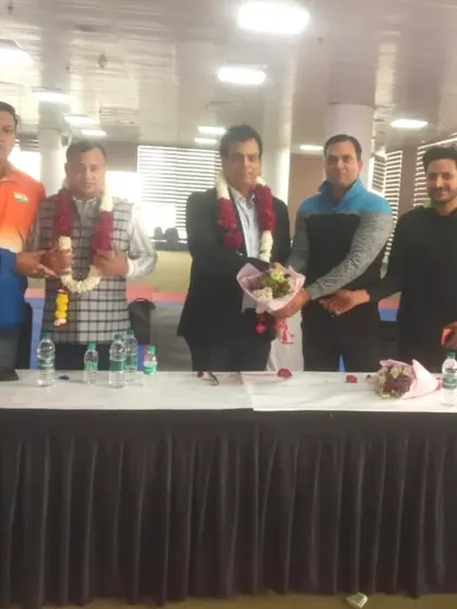 With the organizing team of the SGFI Delhi State selection trials.