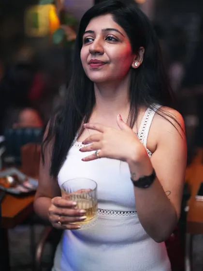 Enjoying a drink and the music. The perfect midweek break.