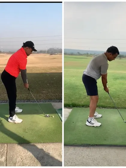 The setup is where it all begins. The 'after' posture is more athletic and balanced, setting the stage for a better swing.
