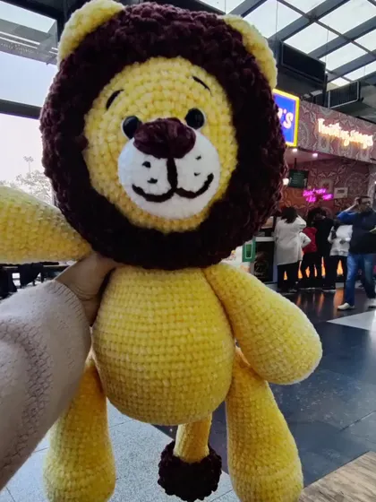This jumbo lion plushie is big enough to be a real companion.