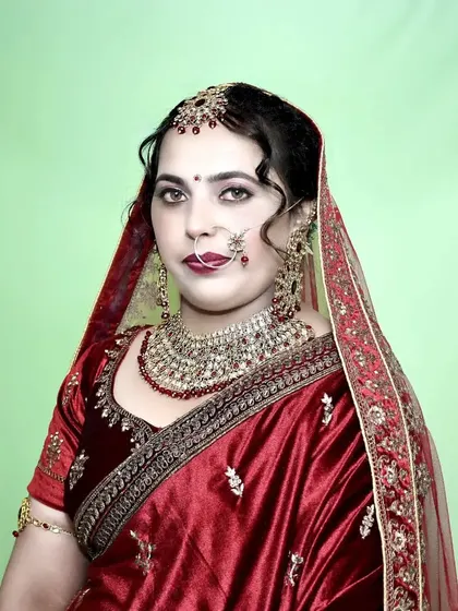 A simple and clean portrait against a green screen, allowing for creative backgrounds to be added later.