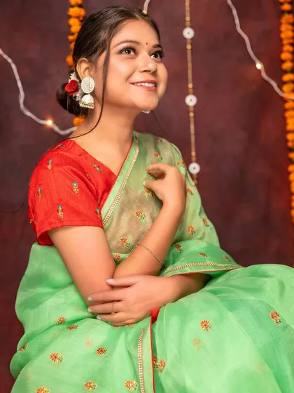 Another lovely portrait from the Diwali workshop, capturing a moment of quiet reflection amidst the festive decorations.
