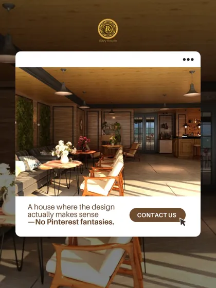 A house where the design actually makes sense, no Pinterest fantasies. This image of a rustic, comfortable living space reinforces our commitment to practical, livable design.