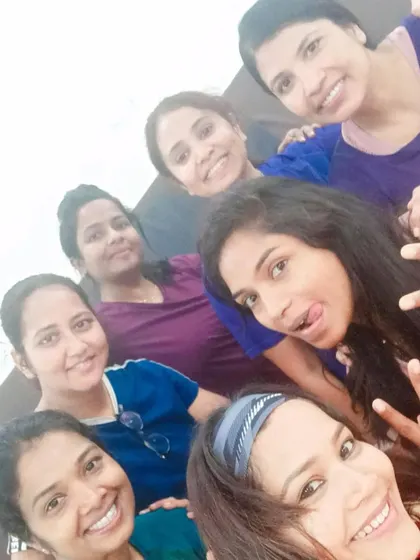 A crazy, fun selfie with my girls. We work hard and play hard. There's never a dull moment with this crew.