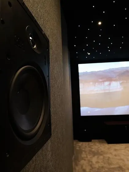 A duplicate of 144, this close-up of the OSD speaker demonstrates the high-quality components that contribute to a superior surround sound experience.