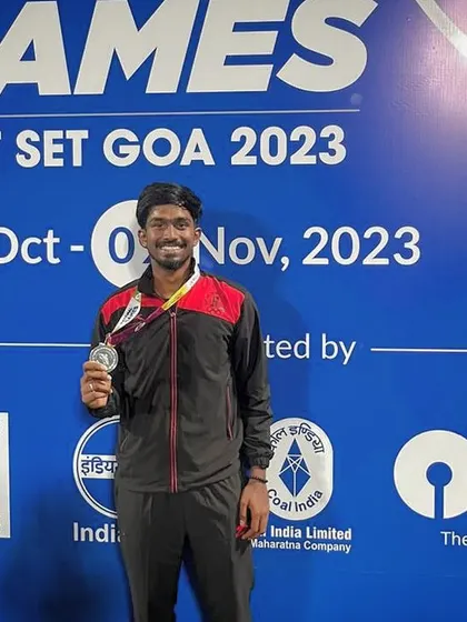 A solo shot of Oges with his silver medal at the 2023 National Games.