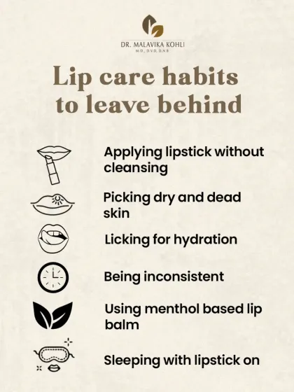 Are you making these common lip care mistakes? This post lists habits to leave behind, such as licking your lips for hydration and sleeping with lipstick on, to achieve a healthier smile.