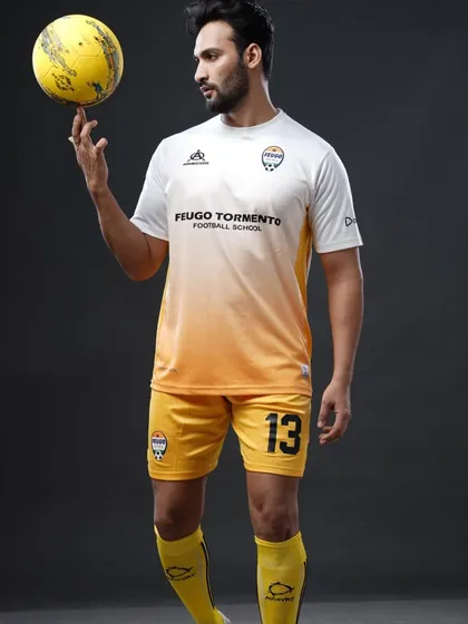 Another great shot of Sam, balancing a ball. He represents the dedication and talent within our Feugo family.
