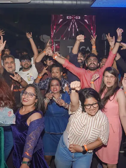 A shot of the energetic crowd at Toca.