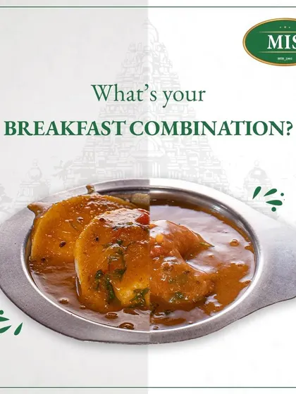 Which do you prefer? A soft idli or a crispy vada soaking in a bowl of our delicious sambar? It's a tough choice when both are made with so much care.