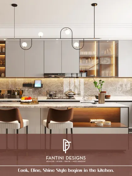 A kitchen should be the heart of the home, and I design them to be both beautiful and incredibly functional. This modern kitchen features a sleek island, integrated lighting, and high-end finishes, creating a perfect space for cooking, dining, and gathering.