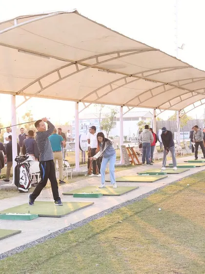 The weekend vibes are strong on the range. It's the perfect place to get outside, enjoy the fresh air, and perfect your game.