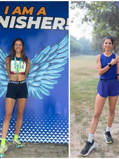 October 2022 vs. October 2023: from a podium finisher to walking with a stick. This past year taught me about resilience. Setbacks are inevitable, but they don't define you. I'm grateful to be running again, mentally stronger than before.