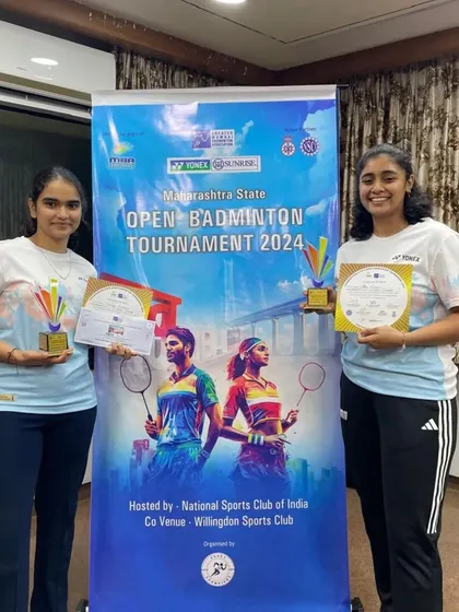 A fantastic achievement for Vedika Kulkarni from our Chembur Gymkhana center, who bagged a Silver Medal in the Women’s Doubles at the Maharashtra State Open Badminton Tournament.