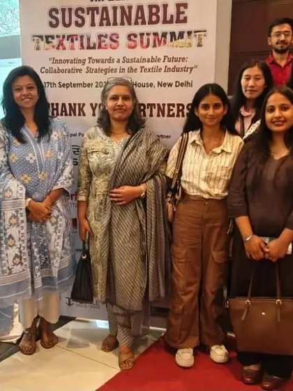 Another group of our students at the Sustainable Textile Summit, deepening their understanding of green textiles and responsible fashion practices.